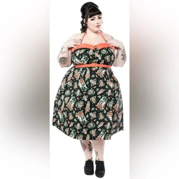 Sourpuss Hallow-Tiki Spooksville Dress - Picture 5 of 6